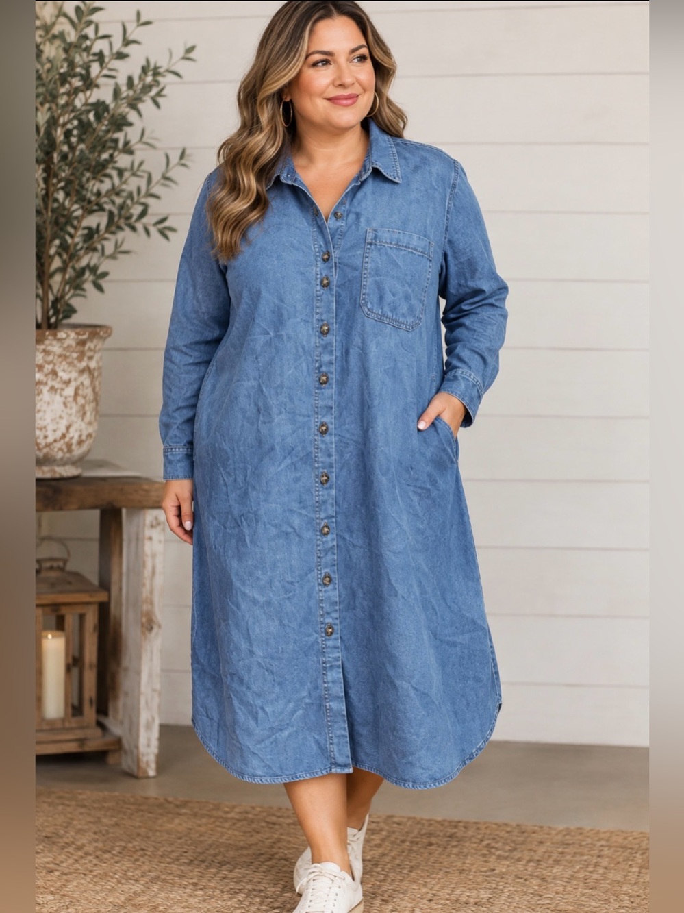 NWT Lane Bryant plus size denim dress, size 18/20
Western, rodeo, cowgirl